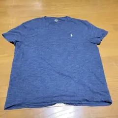 ポロラルフローレン Tシャツ XXL ネイビー ワンポイント刺繍 ビッグサイズ