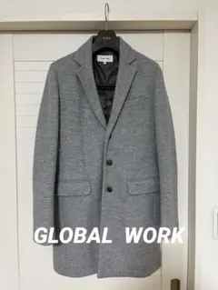 GLOBAL WORK グレー チェスターコート S