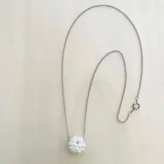 パールボール ネックレス ホワイト 白 ペンダント シルバー アクセサリー