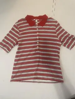 H&M ボーダーTシャツ　赤　XLサイズのサムネイル