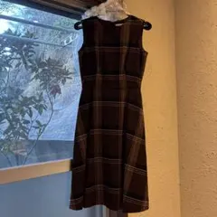 チェック柄　ノースリーブワンピース ジャンパースカート