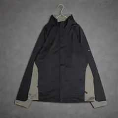 00s NIKE GOLF ナイロンジャケット テック バイカラー 切替 黒 灰