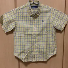Ralph Lauren 半袖シャツ 120 イエローチェック