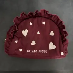 GELATO PIQUE ハート柄ポーチ バーガンディ