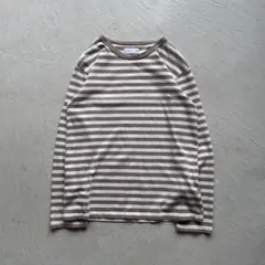 00s~ agnes b. border l/s ボーダー ロンt 白 ブラウン