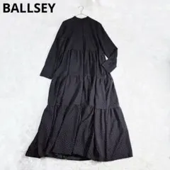 605 ボールジィ ドットプリント ティアードワンピース 定価4.1万 ネイビー