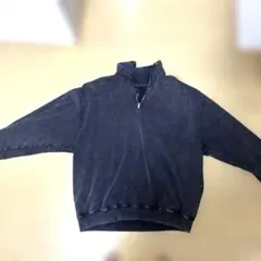 HALHAM ハルハム ケミカルウォッシュ ハーフジップ スウェット L