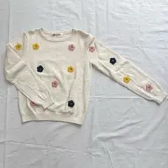 H&M 花柄 キッズ ニット セーター ガールズ 子供 120cm