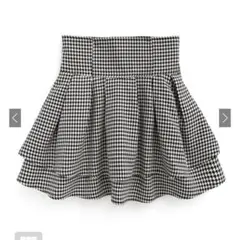 グレイル インパン裏地付き千鳥柄フレアミニスカート