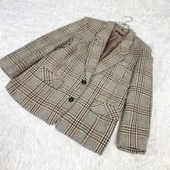 【日本製】ウールジャケット　チェック柄　ヴィンテージ　9号