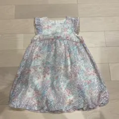 花柄レースノースリーブワンピース