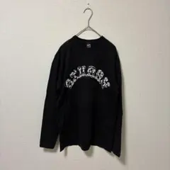 オールドステューシー　Stussy ブラック ペイズリー柄　長袖カットソー