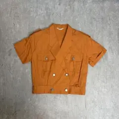 90s 00sアーカイブ 短丈 ミリタリージャケットY2K グランジ ギミック