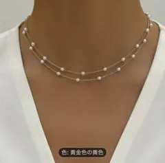 新品　パールネックレス　2重ネックレス　パール ネックレス チョーカー 結婚式