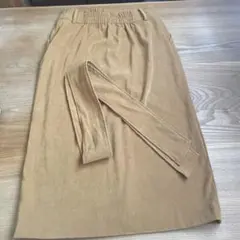 ベージュ スエード風 タイトスカート