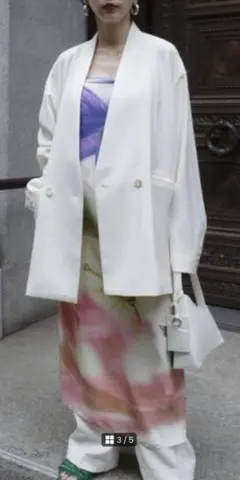 Ameri　SMOKE FLOWER SCARF JACKET