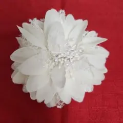 花コサージュ オフホワイト