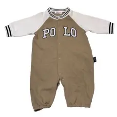 【セット販売可】バースデイPOLO Baby 長袖ロンパース ベージュ