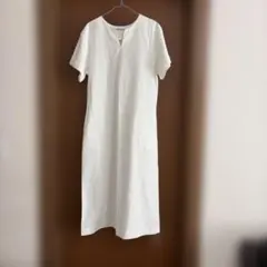 【タグ付】　BASEMENT online ロングワンピース ホワイト