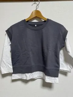 レイヤード長袖カットソー