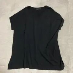 【アンタイトル】ブラック Vネック Tシャツ サイズ2 コットン100% ★