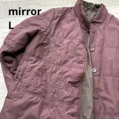 mirror バーガンディ刺繍キルティングジャケット
