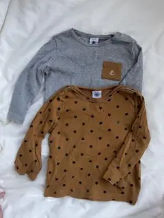 PETIT BATEAU 長袖カットソー 2枚セット 18m
