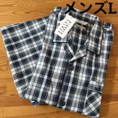 【新品】Arnold Palmerメンズ長袖パジャマ　Lサイズ　ブルー　チェック