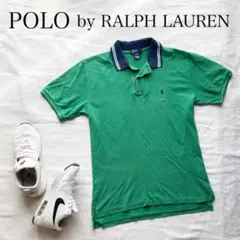 ポロバイラルフローレン　クラシック フィット メッシュ　ポロシャツ　M　グリーン