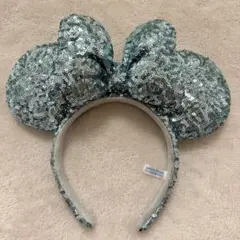 東京ディズニーリゾート ミニーマウス スパンコール 水色系 カチューシャ