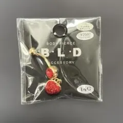 B.L.D 14G 赤　ハート　へそピ　へそピアス　片耳　　ボディピアス