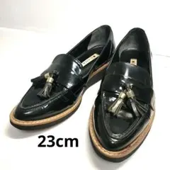 【人気✨】DIANA ダイアナブラック タッセル ローファー23エナメル日本製