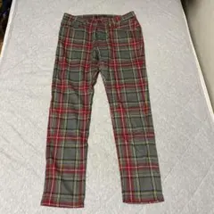 SUGGESTION チェック柄スリムフィットパンツのサムネイル