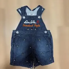 DOUBLE.B デニムオーバーオール 80cm