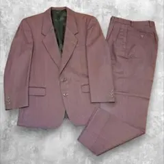 90年代 INSTILL シングルスーツ ブラウン S 名前刺繍入り レトロ