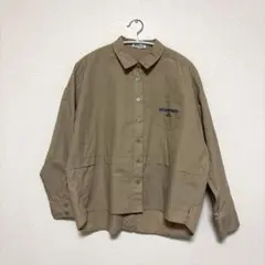 DENIMUS 長袖シャツ ベージュ バックプリント