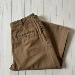 極上 J.Crew ツータックウールスラックス 90s 巨人タグ W33 茶色
