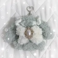 ハンドメイド編み物あみぐるみうさぎチャームウィッシュコア平成女児