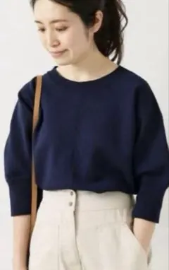 IENA ラウンドフォルムプルオーバー◆ネイビーのサムネイル