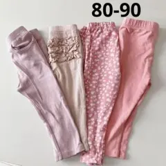 ピンク系レギンス4点セット　gap 西松屋　プティマイン含む