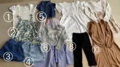 女の子　服　まとめ売り10枚　120〜140㎝　夏服　秋服
