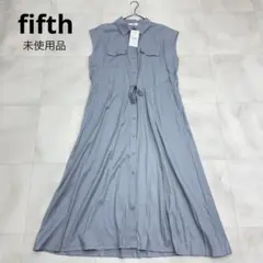 ◆ fifth フィフス 未使用品 ノースリーブ シャツ ロング ワンピース M