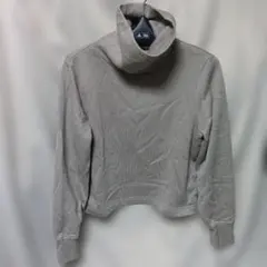 ZARA グレー ハイネック クロップド 長袖 裏起毛