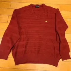 Jack Nicklaus 赤 Vネックセーター Lサイズ
