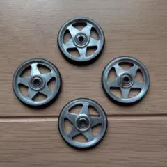 タミヤ　19mm ゴムリング付　アルミベアリングローラー　黒のサムネイル