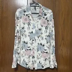 【古着】レディース 長袖シャツ 柄シャツ