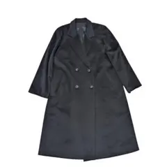 【美品】ロロピアーナ カシミヤ100％ ロングコート ブラック ダブルブレスト