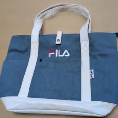 FILA 刺繍ロゴ トートバッグ デニム風のサムネイル