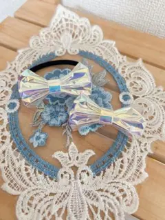 リボン　ハンドメイド　ミニーちゃん風