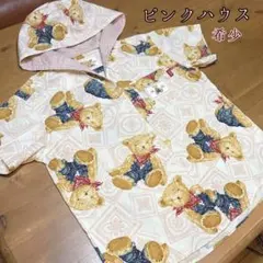 PINK HOUSE ピンクハウス パッチワークパーカー フード付き 半袖花柄
